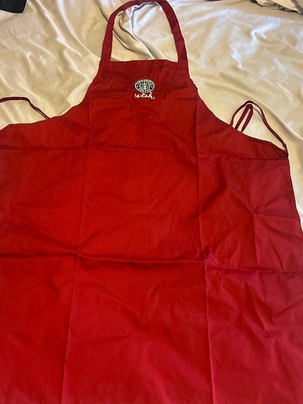 Starbucks Wish Holiday Promo Apron Red